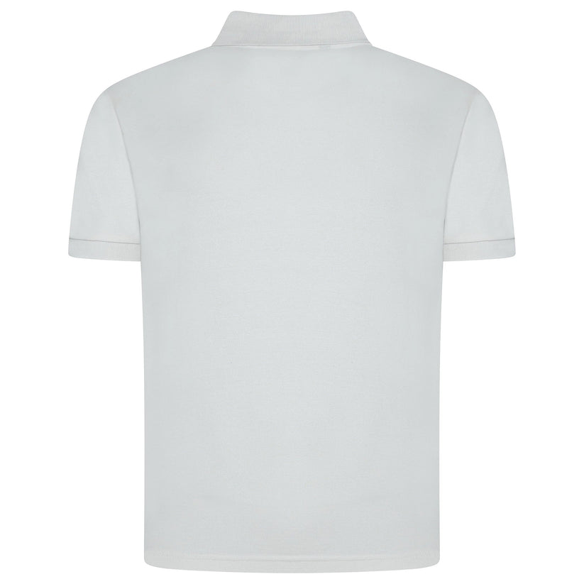 Mens 100% Cotton Polo Shirt Short Sleeve Pique Casual Work Top | Premi - Sleeve Detail - QHA UK