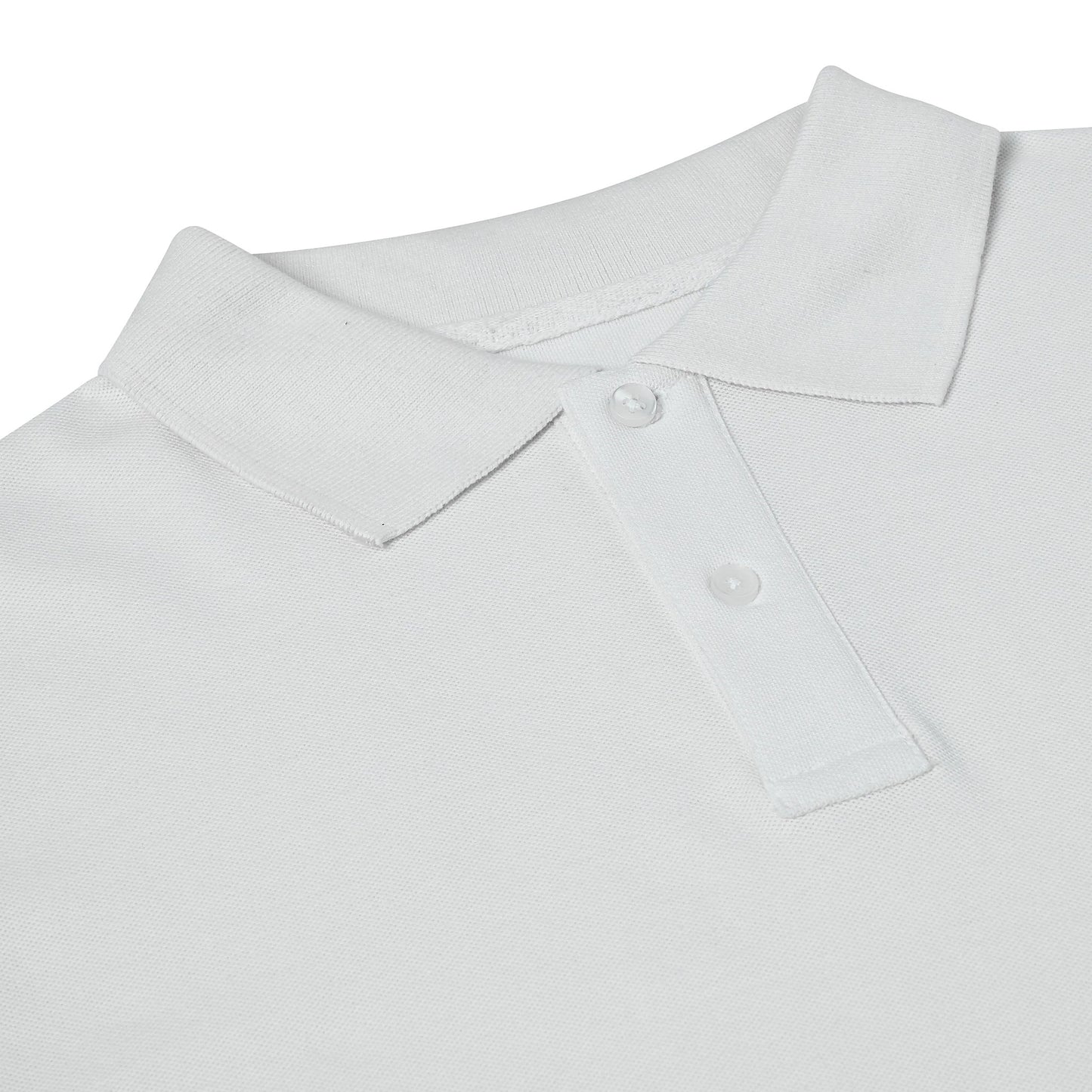 Mens 100% Cotton Polo Shirt Short Sleeve Pique Casual Work Top | Premi - Sleeve Detail - QHA UK