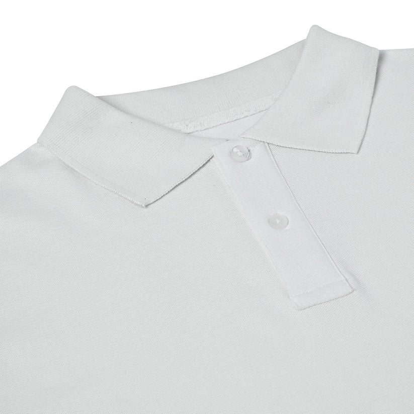 Mens 100% Cotton Polo Shirt Short Sleeve Pique Casual Work Top | Premi - Sleeve Detail - QHA UK
