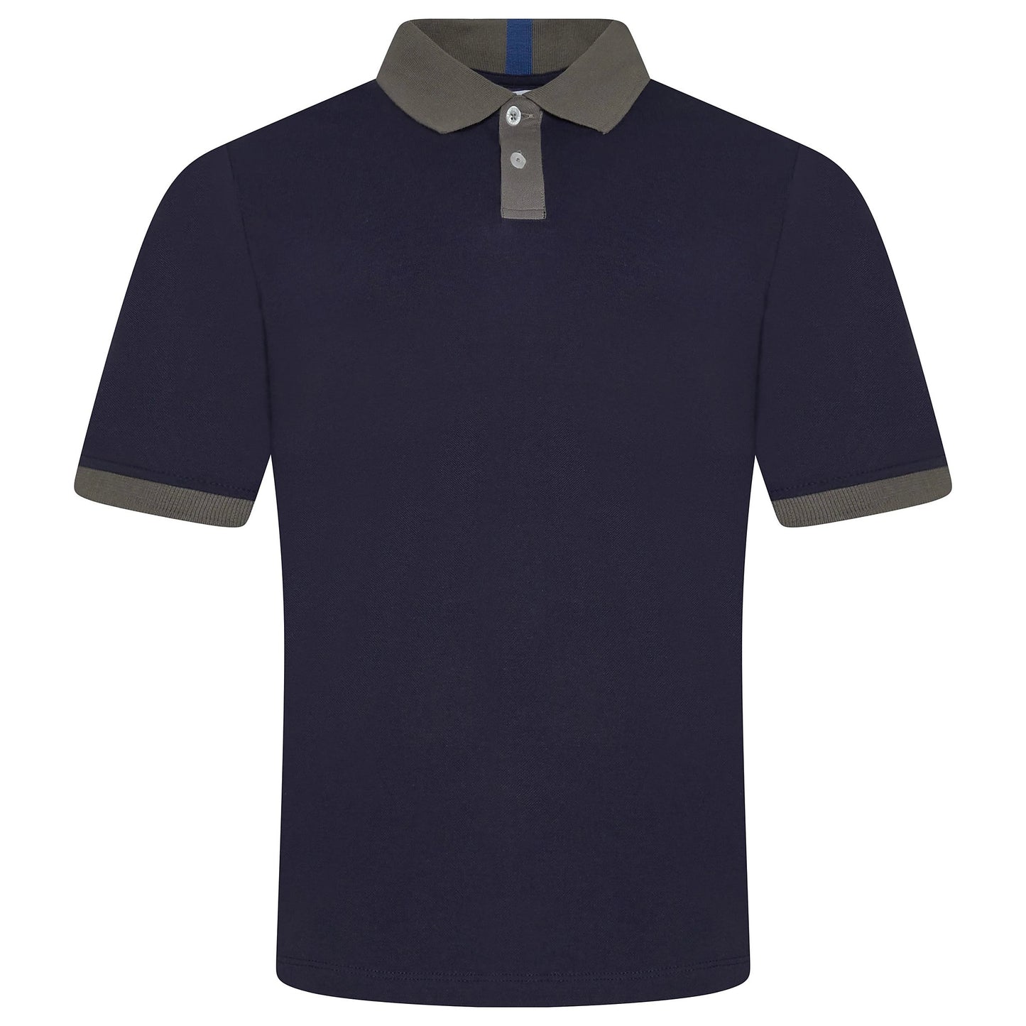 Mens Cotton Polo Shirt Contrast Collar Pique Casual T-Shirt S-2XL UK | - Collar Detail - QHA UK
