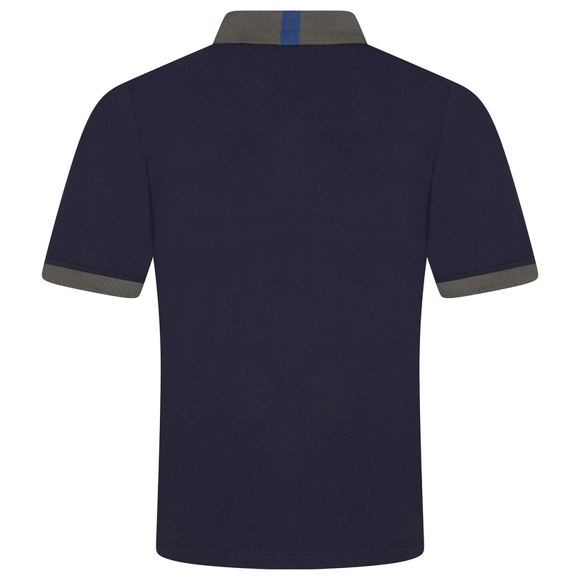 Mens Cotton Polo Shirt Contrast Collar Pique Casual T-Shirt S-2XL UK | - Collar Detail - QHA UK