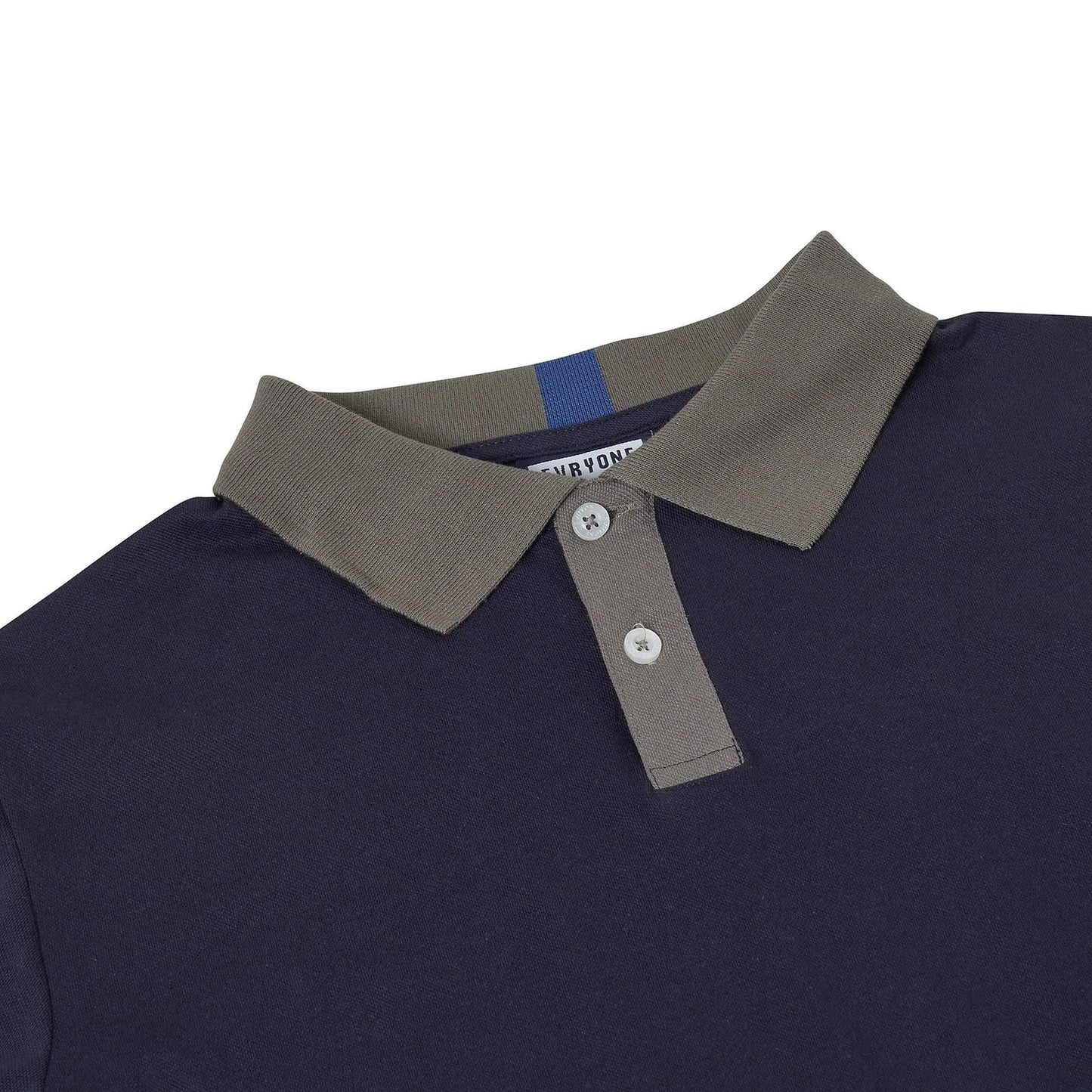 Mens Cotton Polo Shirt Contrast Collar Pique Casual T-Shirt S-2XL UK | - Collar Detail - QHA UK