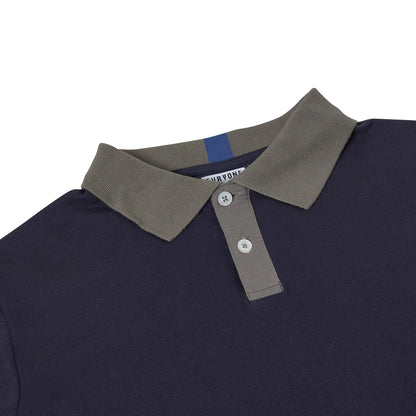 Mens Cotton Polo Shirt Contrast Collar Pique Casual T-Shirt S-2XL UK | - Collar Detail - QHA UK