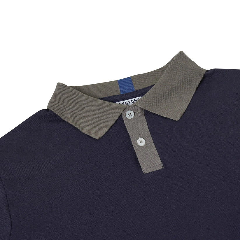 Mens Cotton Polo Shirt Contrast Collar Pique Casual T-Shirt S-2XL UK | - Collar Detail - QHA UK
