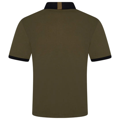 Mens Cotton Polo Shirt Contrast Collar Pique Casual T-Shirt S-2XL UK | - Collar Detail - QHA UK