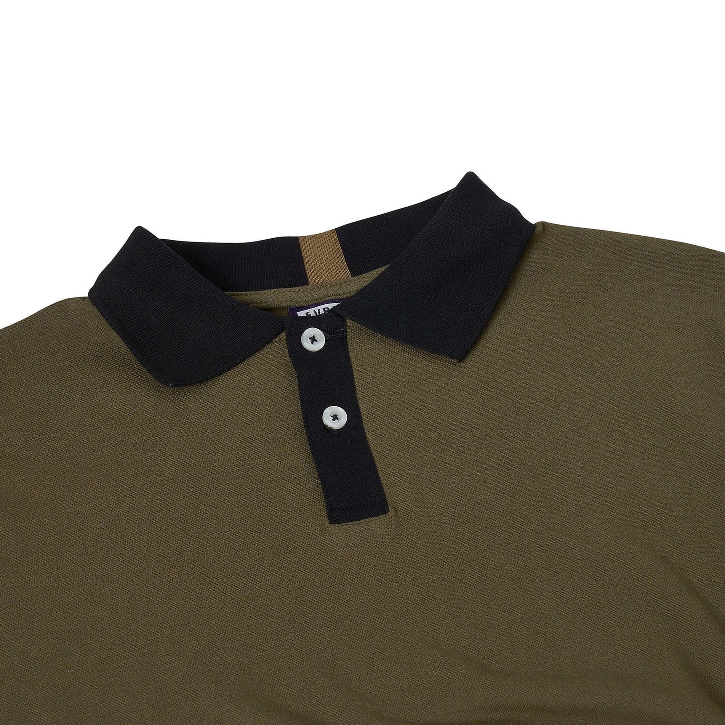 Mens Cotton Polo Shirt Contrast Collar Pique Casual T-Shirt S-2XL UK | - Collar Detail - QHA UK