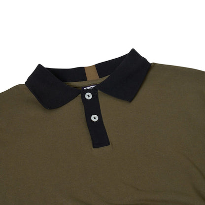 Mens Cotton Polo Shirt Contrast Collar Pique Casual T-Shirt S-2XL UK | - Collar Detail - QHA UK