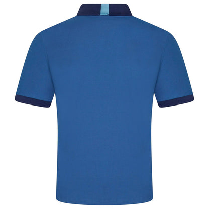 Mens Cotton Polo Shirt Contrast Collar Pique Casual T-Shirt S-2XL UK | - Collar Detail - QHA UK