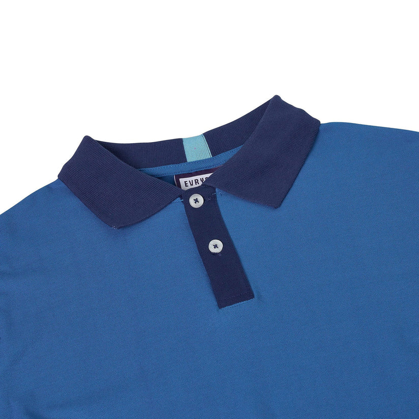 Mens Cotton Polo Shirt Contrast Collar Pique Casual T-Shirt S-2XL UK | - Collar Detail - QHA UK