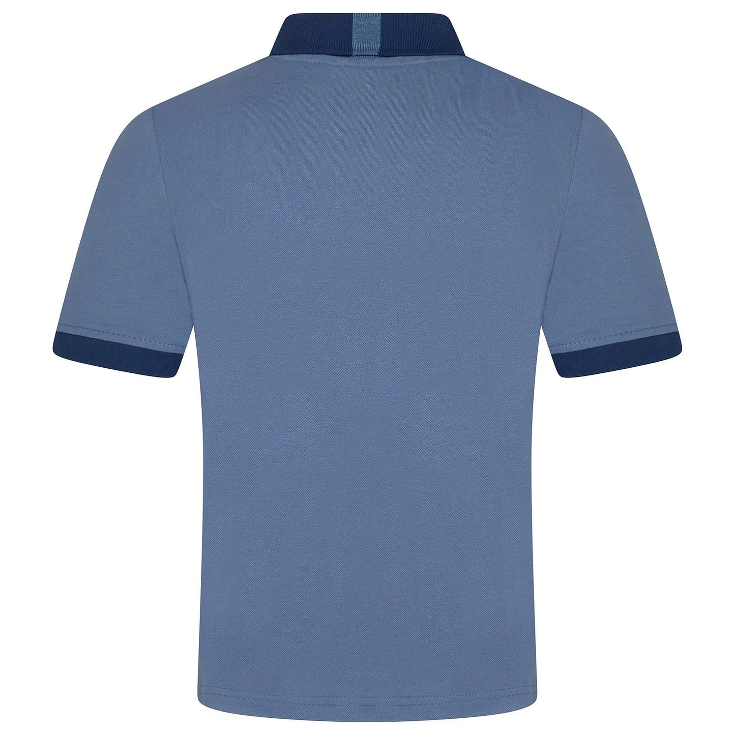 Mens Cotton Polo Shirt Contrast Collar Pique Casual T-Shirt S-2XL UK | - Collar Detail - QHA UK