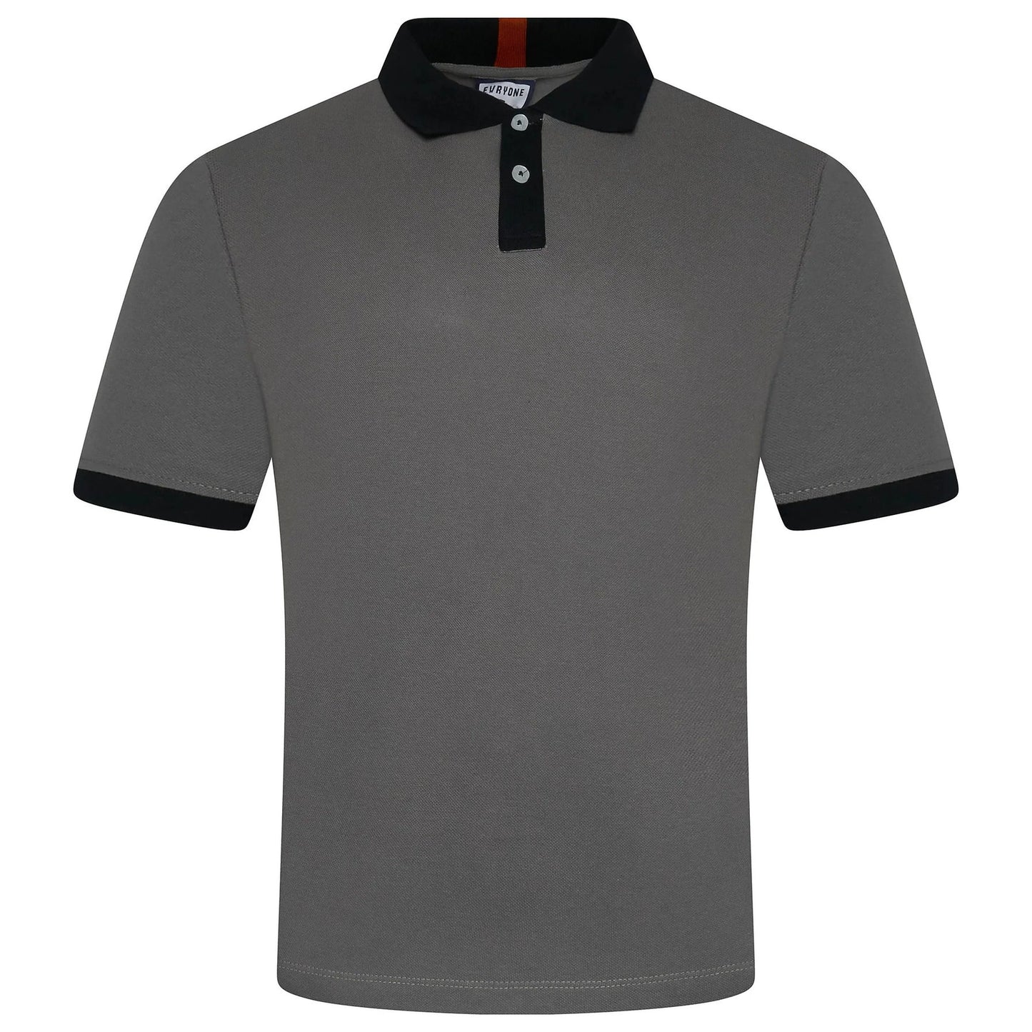 Mens Cotton Polo Shirt Contrast Collar Pique Casual T-Shirt S-2XL UK | - Collar Detail - QHA UK