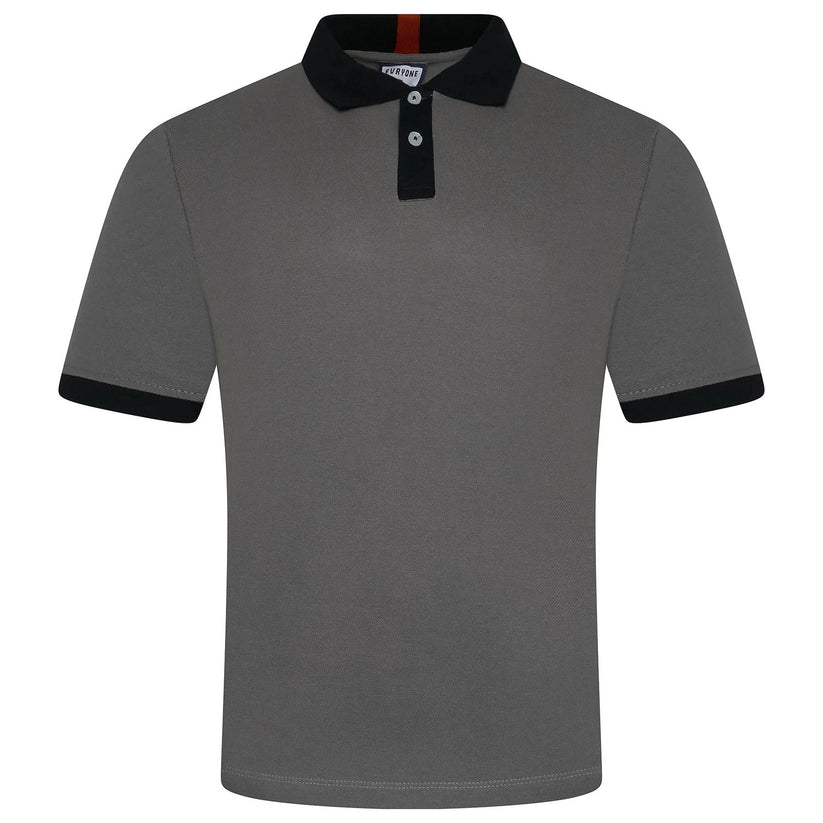 Mens Cotton Polo Shirt Contrast Collar Pique Casual T-Shirt S-2XL UK | - Collar Detail - QHA UK