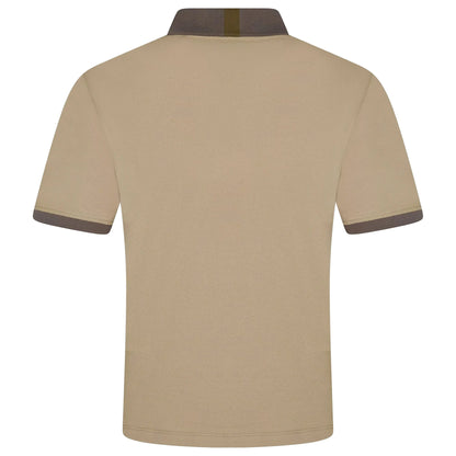 Mens Cotton Polo Shirt Contrast Collar Pique Casual T-Shirt S-2XL UK | - Collar Detail - QHA UK
