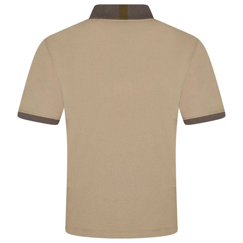Mens Cotton Polo Shirt Contrast Collar Pique Casual T-Shirt S-2XL UK | - Collar Detail - QHA UK