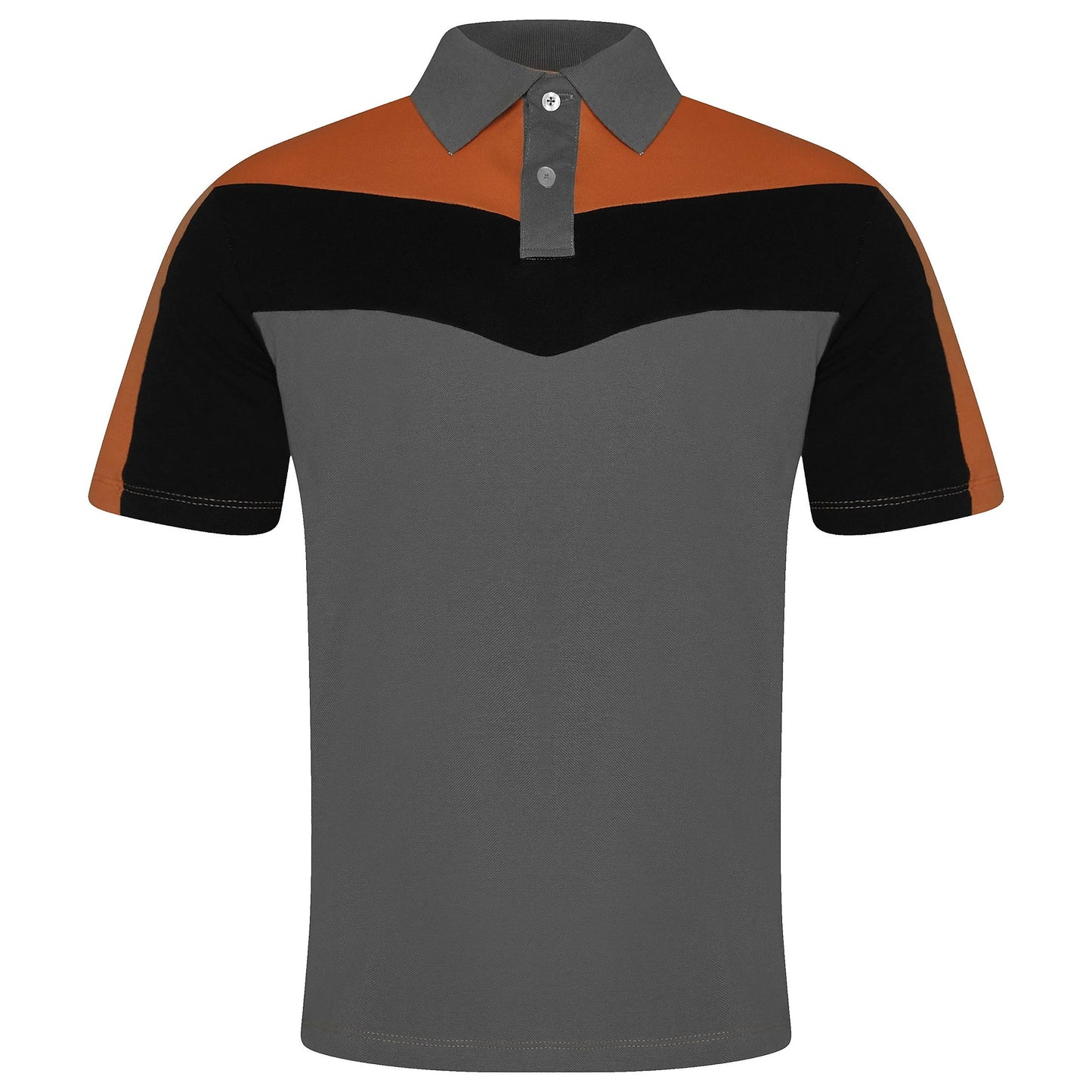 Evryone Mens Cotton Contrast Stripe Polo Shirt Short Sleeve Casual Sma - Sleeve Detail - QHA UK