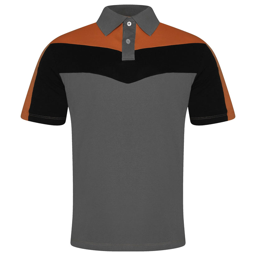 Evryone Mens Cotton Contrast Stripe Polo Shirt Short Sleeve Casual Sma - Sleeve Detail - QHA UK