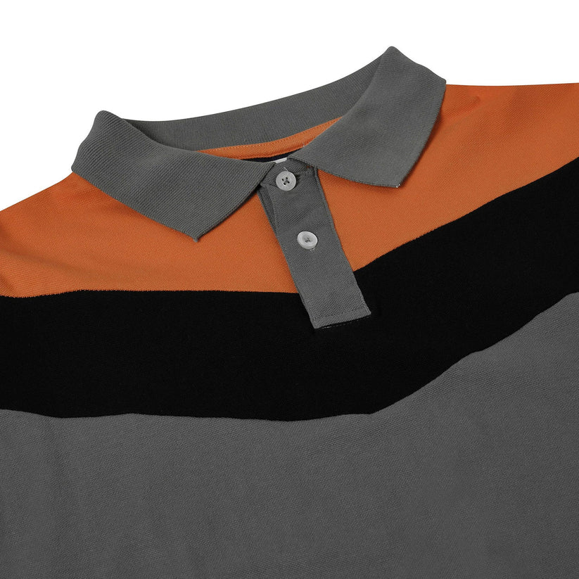 Evryone Mens Cotton Contrast Stripe Polo Shirt Short Sleeve Casual Sma - Sleeve Detail - QHA UK