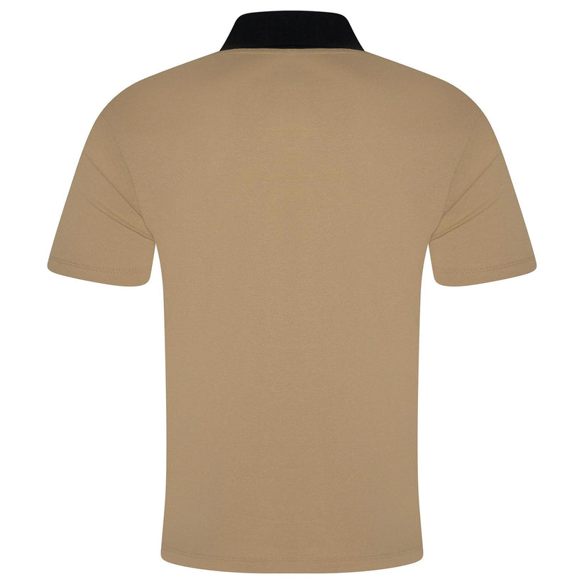 Evryone Mens Cotton Contrast Stripe Polo Shirt Short Sleeve Casual Sma - Sleeve Detail - QHA UK
