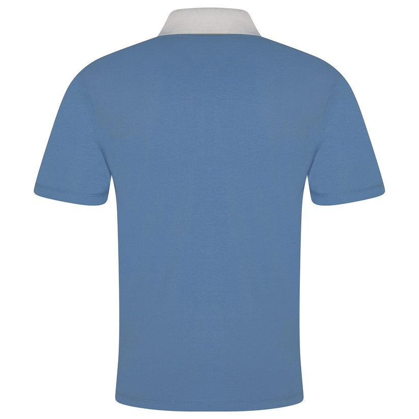 Evryone Mens Cotton Contrast Stripe Polo Shirt Short Sleeve Casual Sma - Sleeve Detail - QHA UK