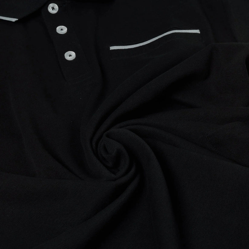 Evryone Mens Cotton Contrast Tipped Polo Shirt S-2XL 6 Colours QHA UK - Sleeve Detail - QHA UK