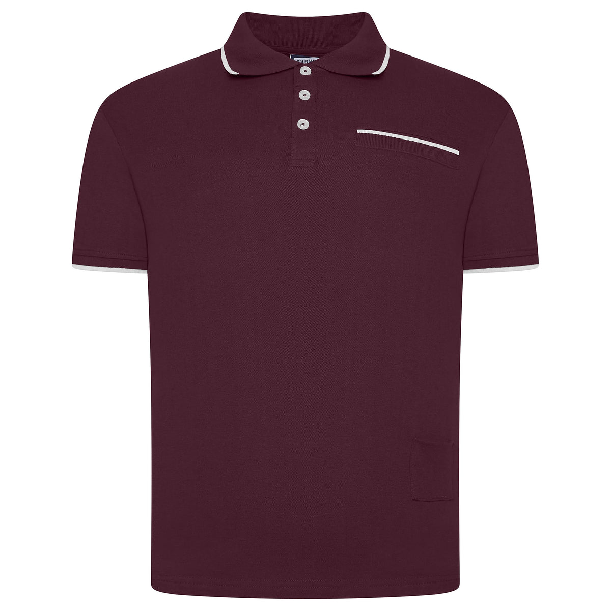 Evryone Mens Cotton Contrast Tipped Polo Shirt S-2XL 6 Colours QHA UK - Sleeve Detail - QHA UK