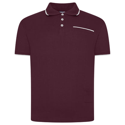 Evryone Mens Cotton Contrast Tipped Polo Shirt S-2XL 6 Colours QHA UK - Sleeve Detail - QHA UK