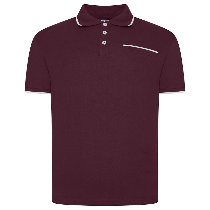 Evryone Mens Cotton Contrast Tipped Polo Shirt S-2XL 6 Colours QHA UK - Sleeve Detail - QHA UK
