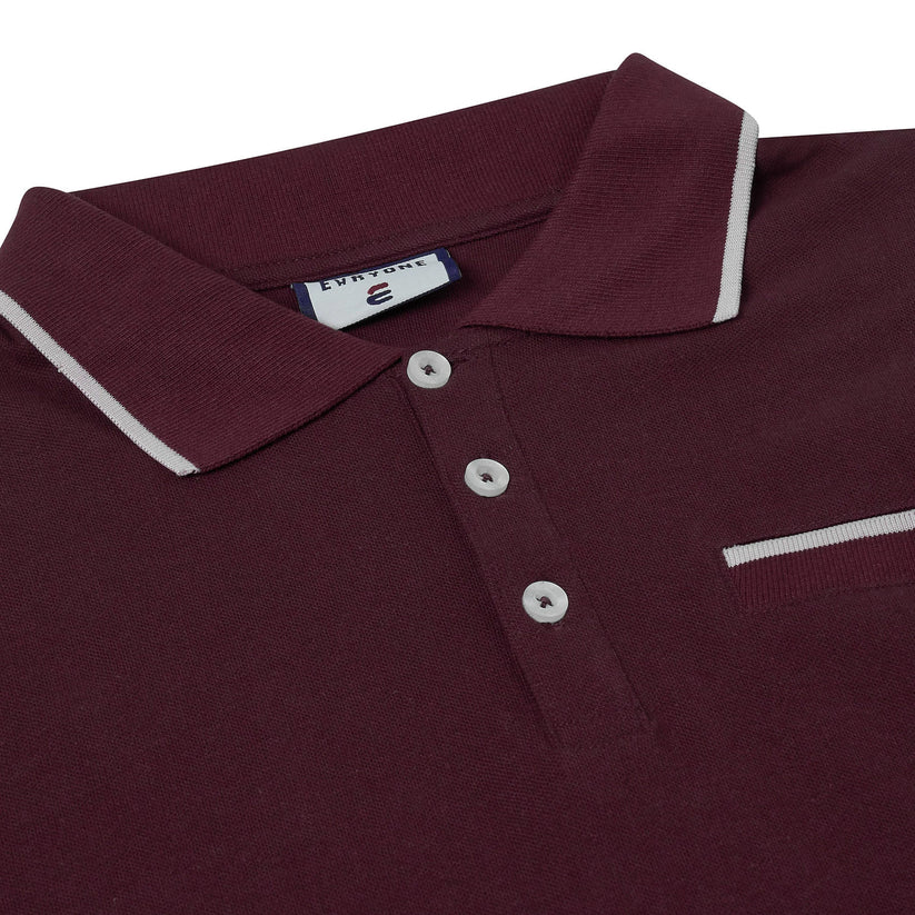 Evryone Mens Cotton Contrast Tipped Polo Shirt S-2XL 6 Colours QHA UK - Sleeve Detail - QHA UK