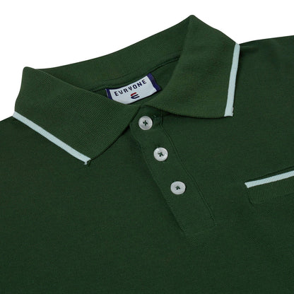 Evryone Mens Cotton Contrast Tipped Polo Shirt S-2XL 6 Colours QHA UK - Sleeve Detail - QHA UK
