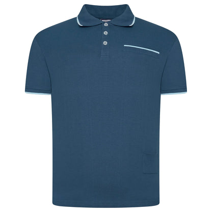 Evryone Mens Cotton Contrast Tipped Polo Shirt S-2XL 6 Colours QHA UK - Sleeve Detail - QHA UK
