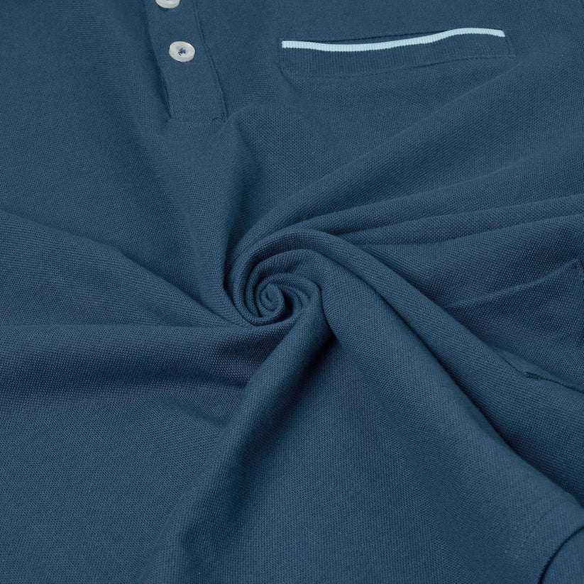 Evryone Mens Cotton Contrast Tipped Polo Shirt S-2XL 6 Colours QHA UK - Sleeve Detail - QHA UK
