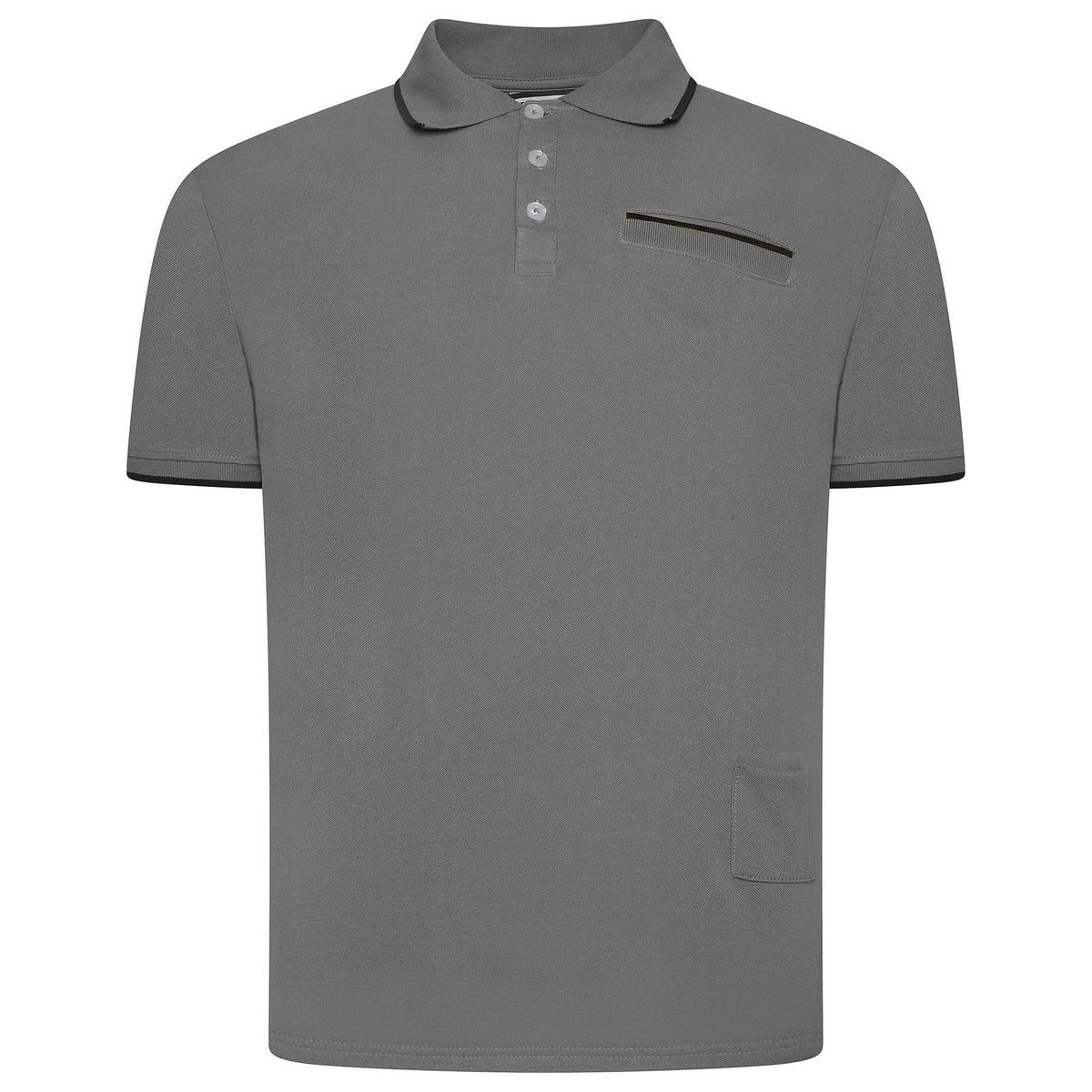 Evryone Mens Cotton Contrast Tipped Polo Shirt S-2XL 6 Colours QHA UK - Sleeve Detail - QHA UK