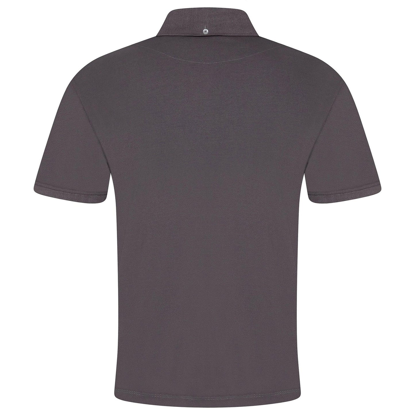 Evryone Mens Cotton Pique Polo Shirt Button Collar Short Sleeve Casual - Collar Detail - QHA UK