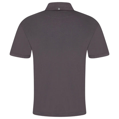 Evryone Mens Cotton Pique Polo Shirt Button Collar Short Sleeve Casual - Collar Detail - QHA UK
