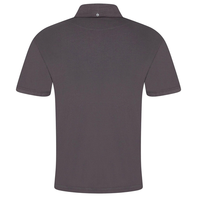 Evryone Mens Cotton Pique Polo Shirt Button Collar Short Sleeve Casual - Collar Detail - QHA UK