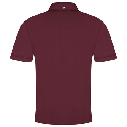 Evryone Mens Cotton Pique Polo Shirt Button Collar Short Sleeve Casual - Collar Detail - QHA UK