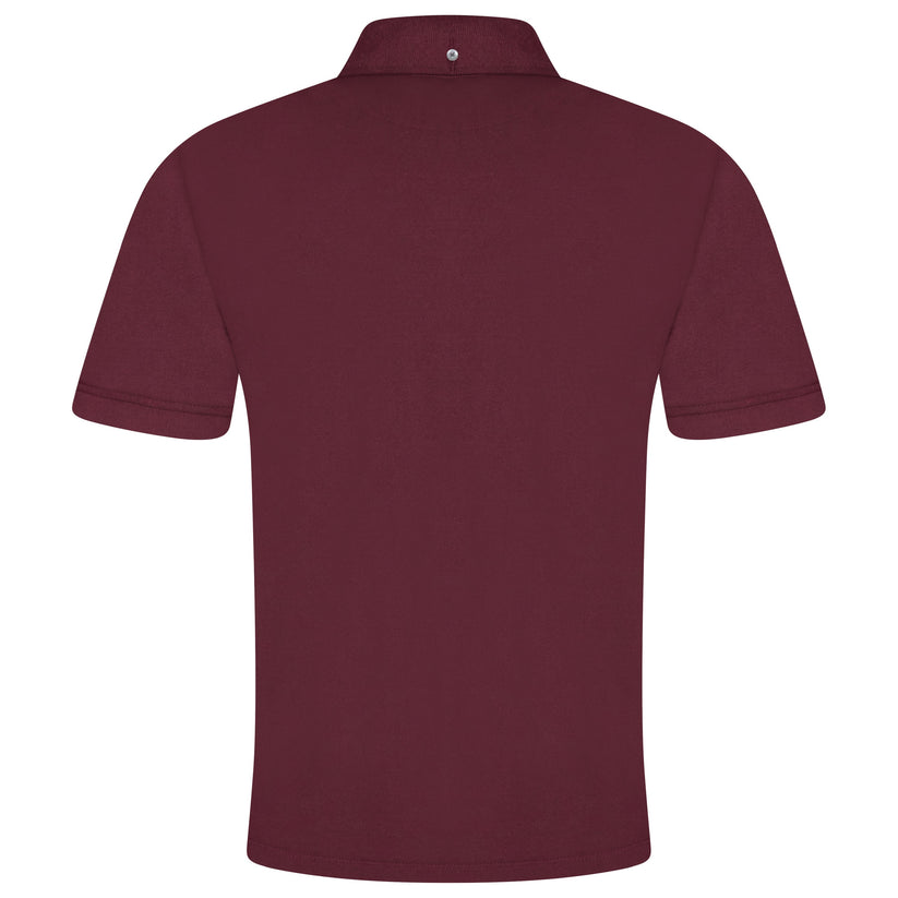 Evryone Mens Cotton Pique Polo Shirt Button Collar Short Sleeve Casual - Collar Detail - QHA UK