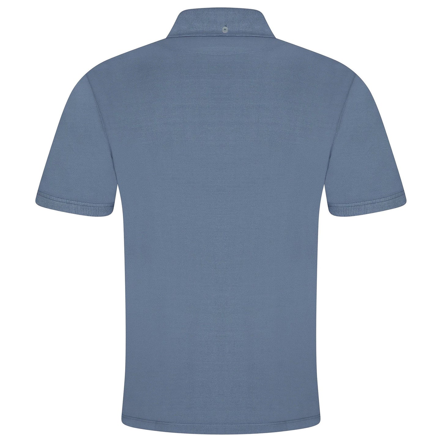 Evryone Mens Cotton Pique Polo Shirt Button Collar Short Sleeve Casual - Collar Detail - QHA UK