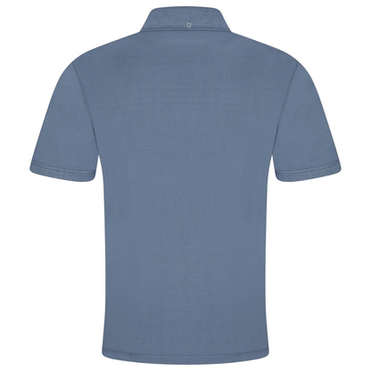 Evryone Mens Cotton Pique Polo Shirt Button Collar Short Sleeve Casual - Collar Detail - QHA UK