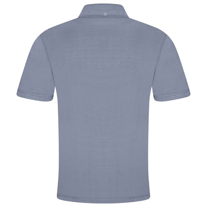 Evryone Mens Cotton Pique Polo Shirt Button Collar Short Sleeve Casual - Collar Detail - QHA UK