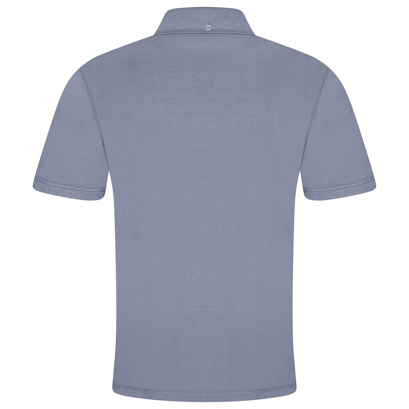Evryone Mens Cotton Pique Polo Shirt Button Collar Short Sleeve Casual - Collar Detail - QHA UK