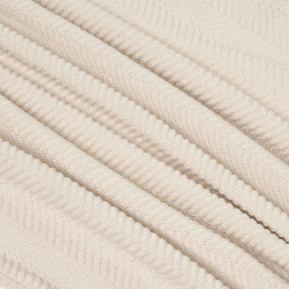 Mens Crew Neck Jumper Chevron Knit Cotton Blend Casual Sweater - Collar Detail - QHA UK