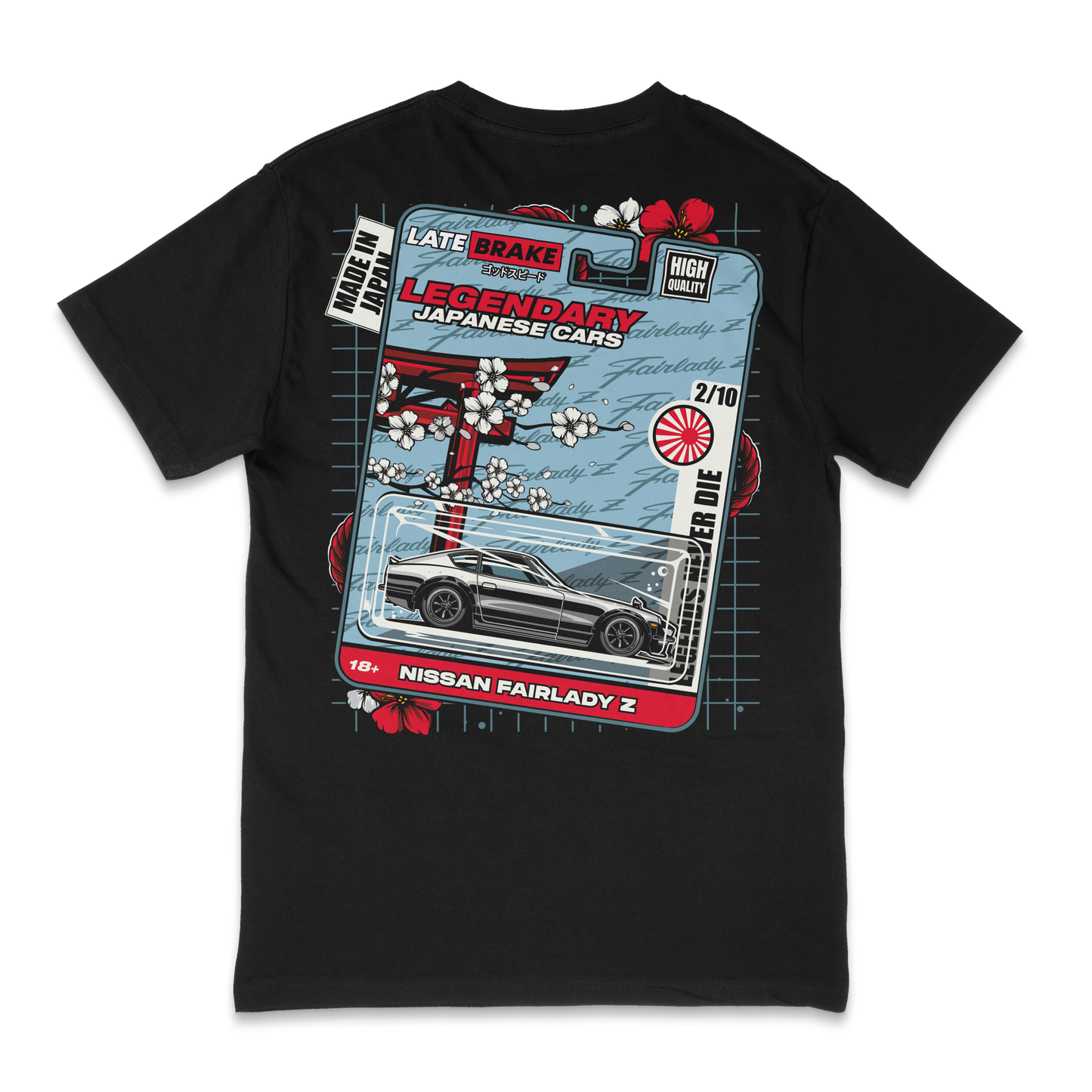 Late Brake Fairlady Diecast T-Shirt Cotton Car Enthusiast Tee 180gsm - QHA UK