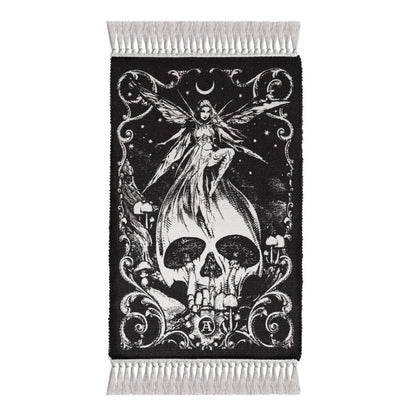 Alchemy Gothic Rug Fairy Skull Woven Cotton Home Décor - QHA UK