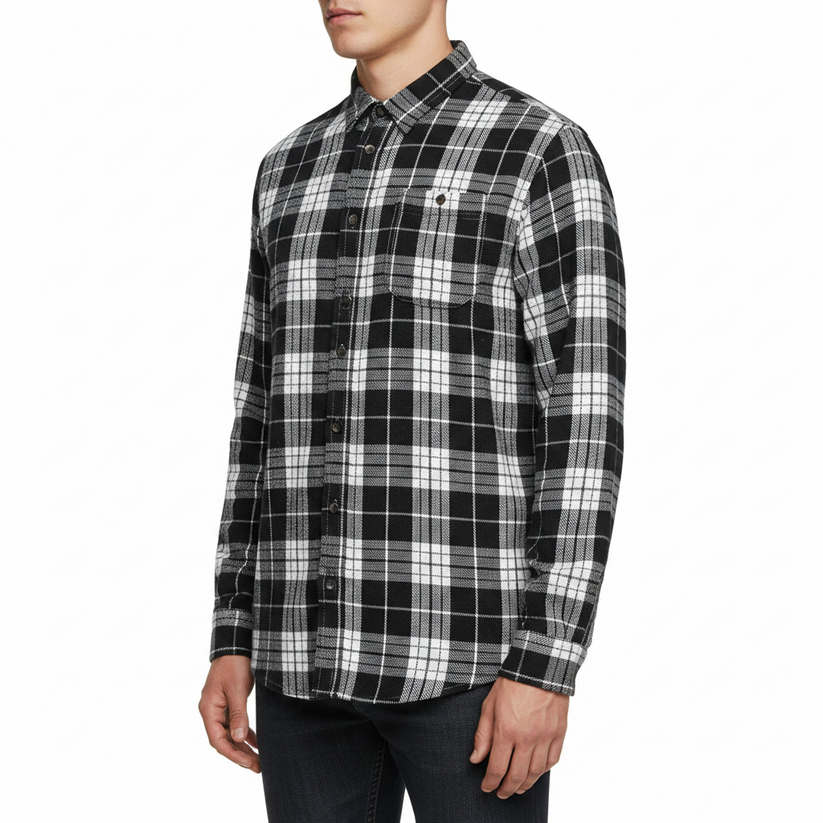 Fat Face Men's Brushed Cotton Check Shirt | Long Sleeve | S–3XL | Lucky Dip - Pocket Detail - QHA UK