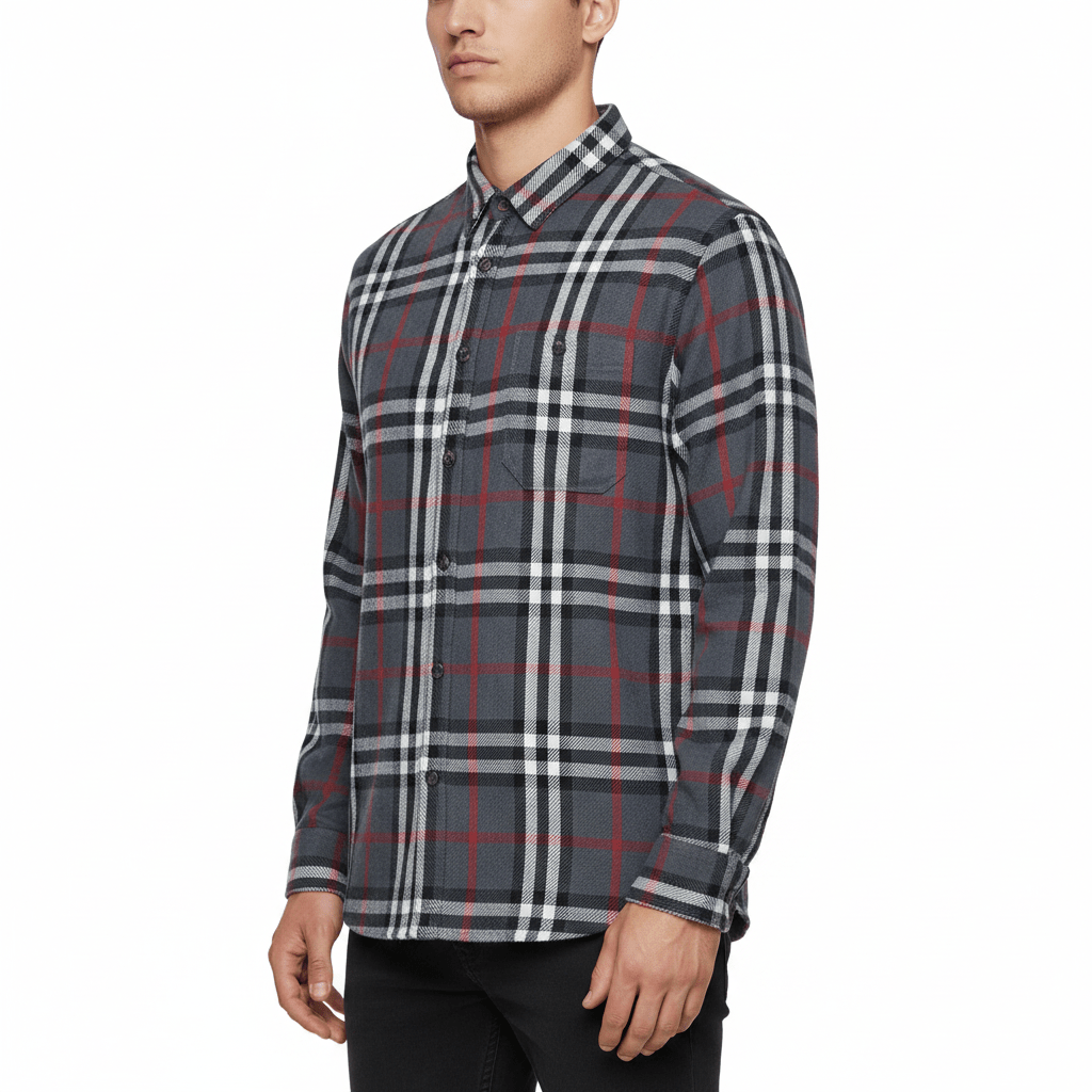 Fat Face Men's Brushed Cotton Check Shirt | Long Sleeve | S–3XL | Lucky Dip - Sleeve Detail - QHA UK