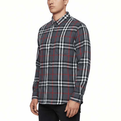 Fat Face Men's Brushed Cotton Check Shirt | Long Sleeve | S–3XL | Lucky Dip - Sleeve Detail - QHA UK
