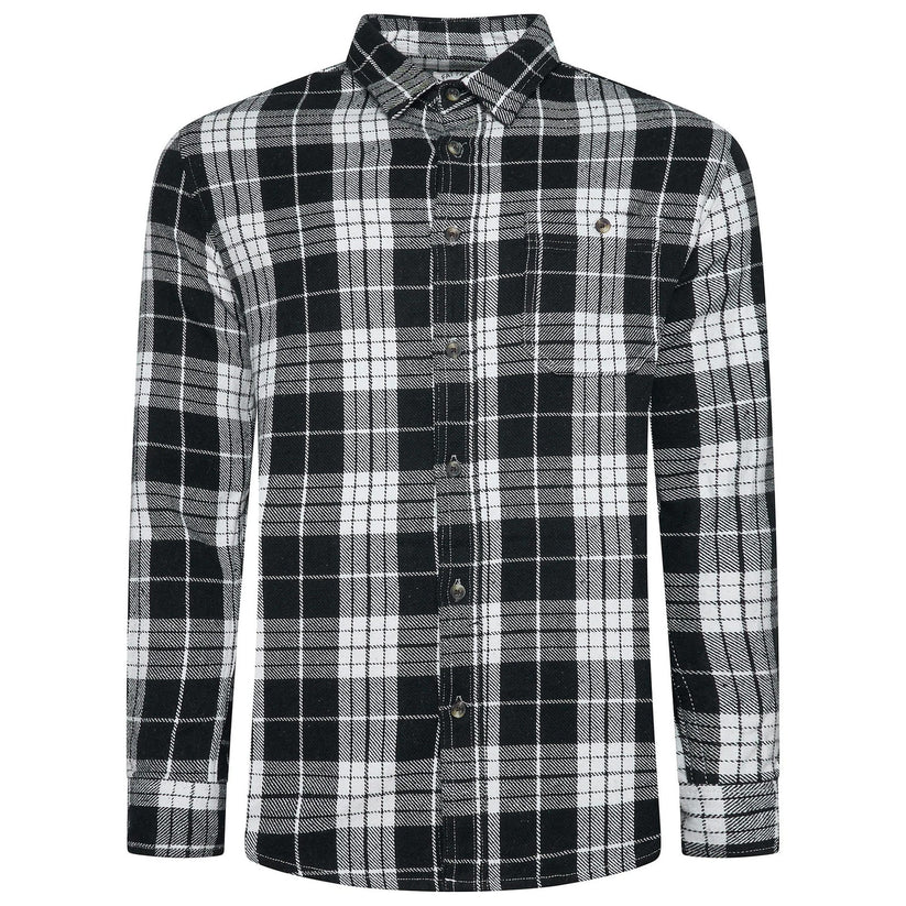 Fat Face Men's Brushed Cotton Check Shirt | Long Sleeve | S–3XL | Lucky Dip - Left Side View - QHA UK