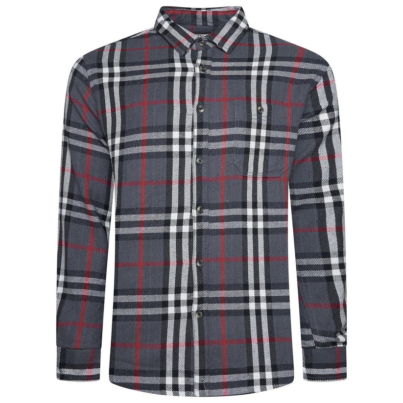 Fat Face Men's Brushed Cotton Check Shirt | Long Sleeve | S–3XL | Lucky Dip - Sleeve Detail - QHA UK