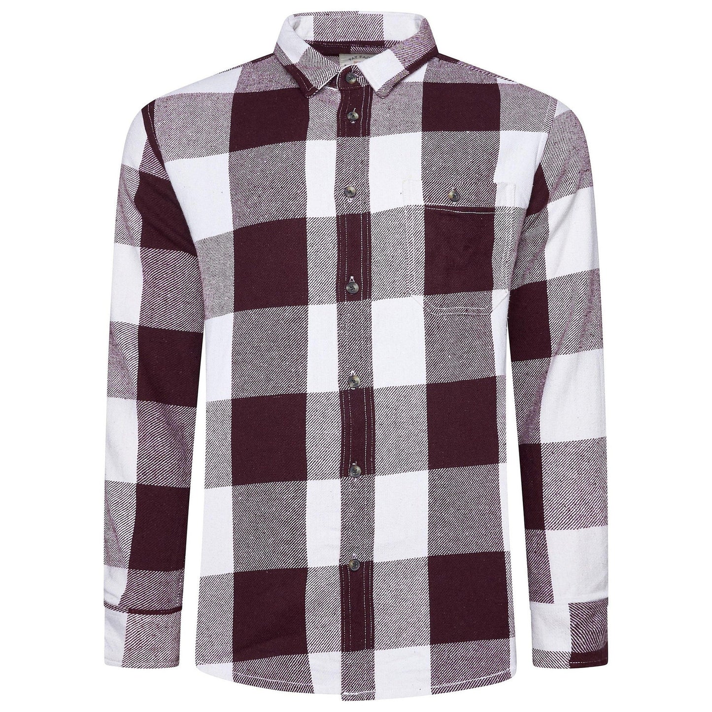 Fat Face Men's Brushed Cotton Check Shirt | Long Sleeve | S–3XL | Lucky Dip - Pattern Detail - QHA UK